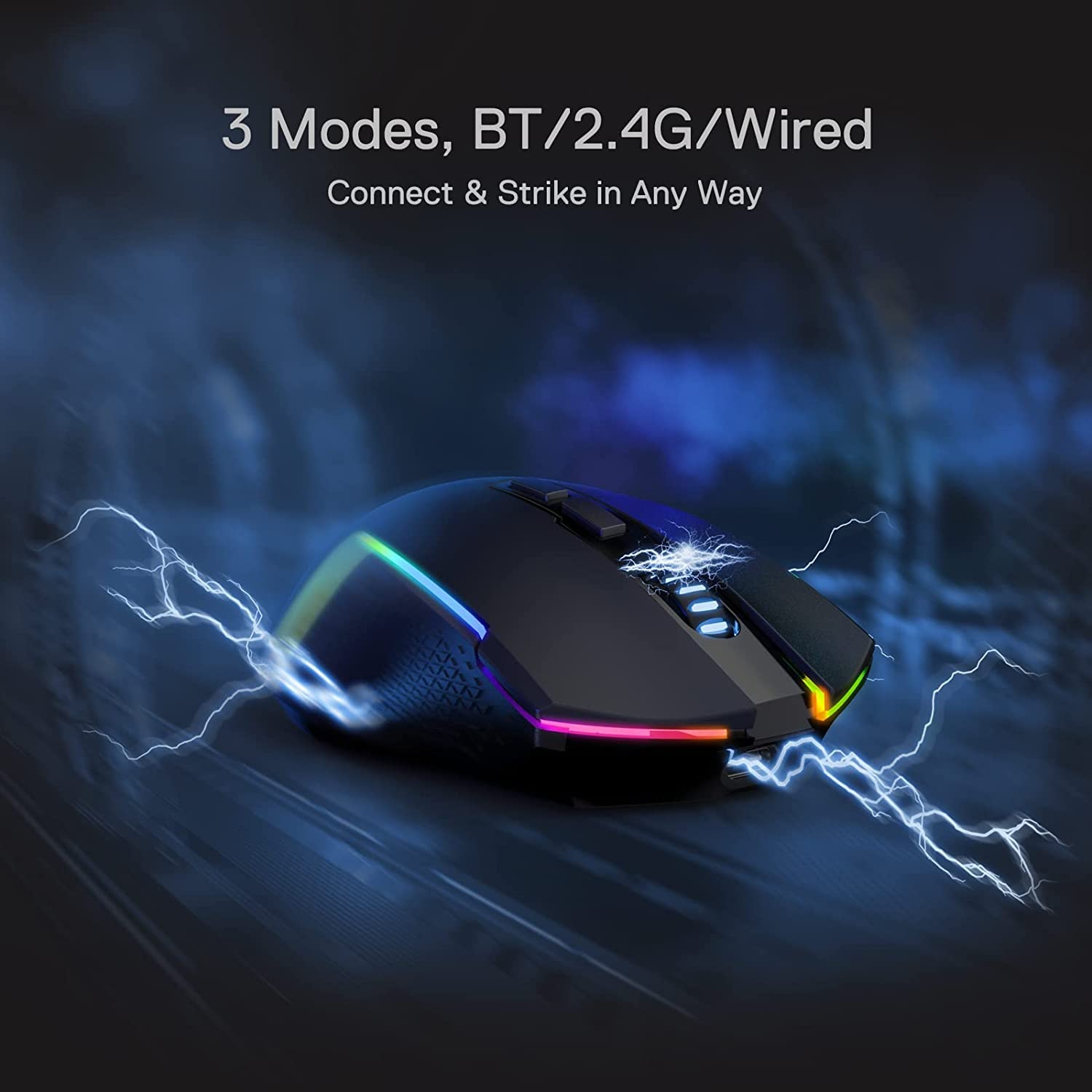 Trident Pro M693 RGB Wired, Wireless and Bluetooth Mouse