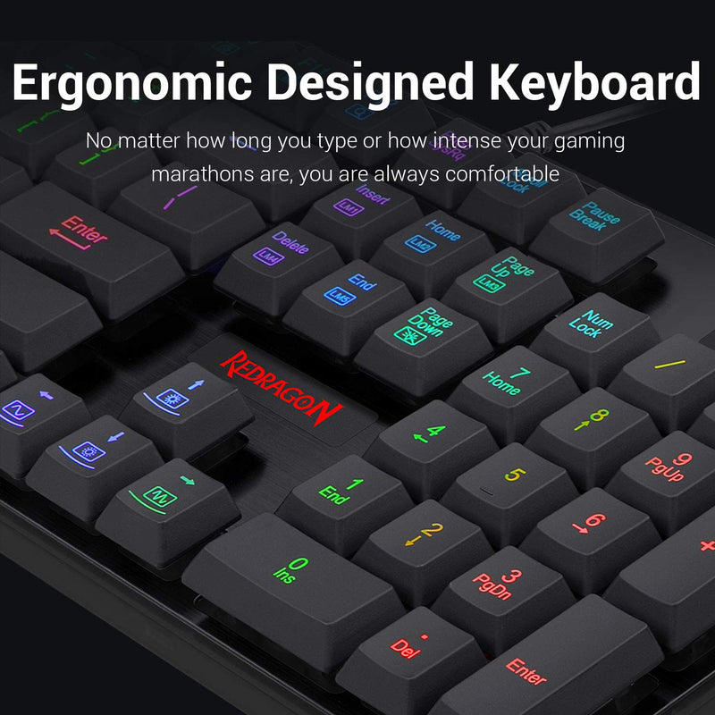 (Refurbished) DYAUS PRO K509-1 - 104 Keys RGB Wired Keyboard without side LED (Mechanical Feel)