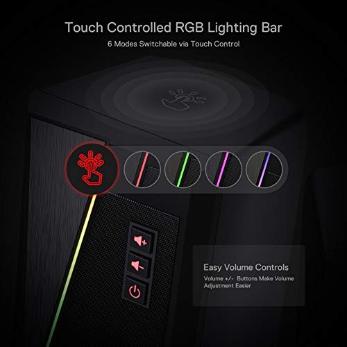 (Refurbished) ANVIL GS520 - RGB 2.0 Channel Gaming Wired Desktop Speakers