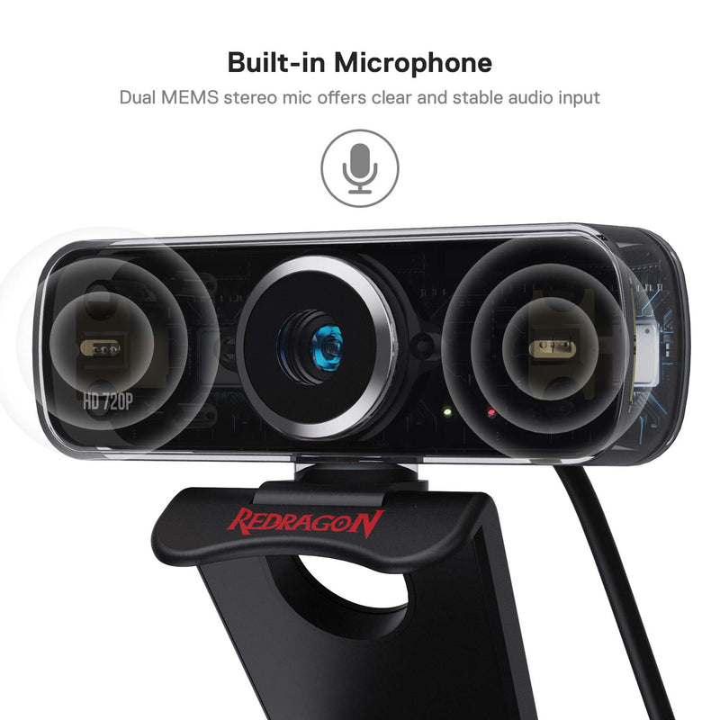 (Refurbished) FOBOS GW600 720P Webcam with Built-in Dual Microphone