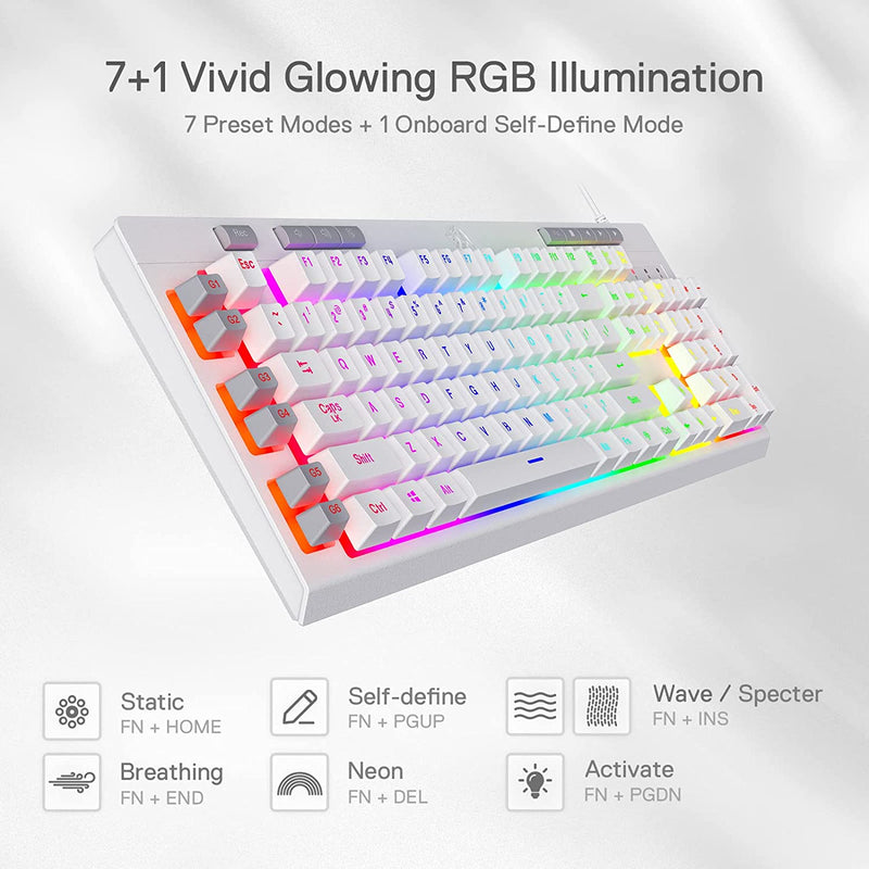 Shiva K512- Wired Membrane Keyboard RGB White