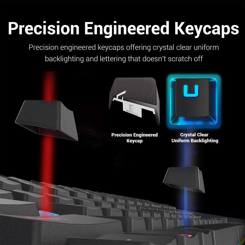 (Refurbished) DEIMOS K599 RGB Mechanical Keyboard (Red Switch)