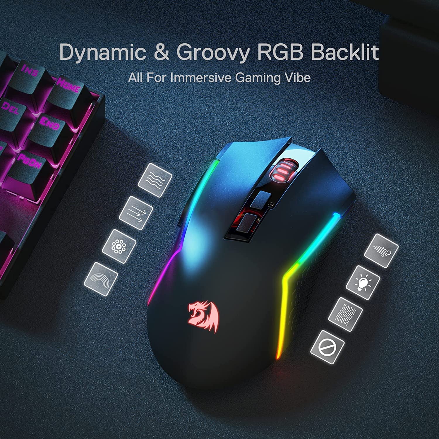 Trident Pro M693 RGB Wired, Wireless and Bluetooth Mouse