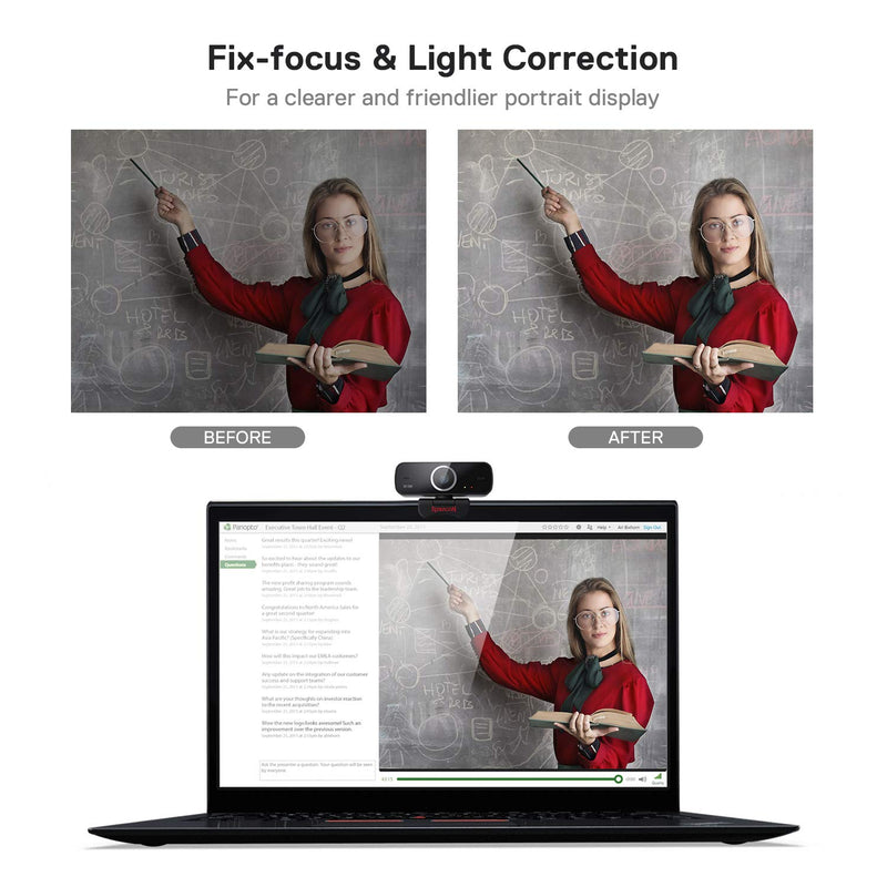 (Refurbished) FOBOS GW600 720P Webcam with Built-in Dual Microphone