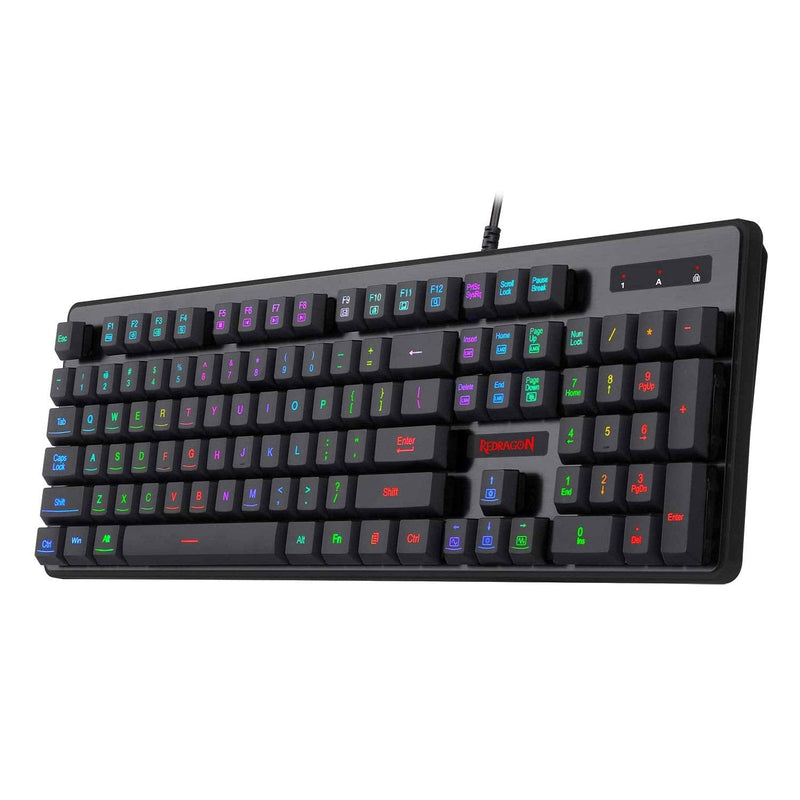 (Refurbished) DYAUS PRO K509-1 - 104 Keys RGB Wired Keyboard without side LED (Mechanical Feel)