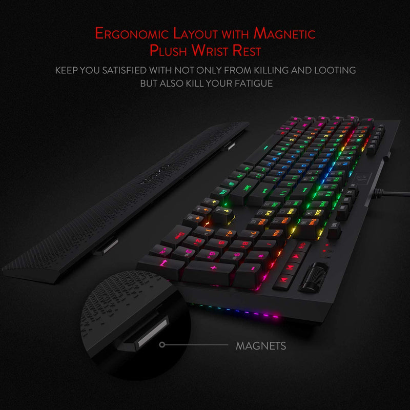 (Refurbished) BRAHMA K586 RGB Mechanical Keyboard (Red Switch)