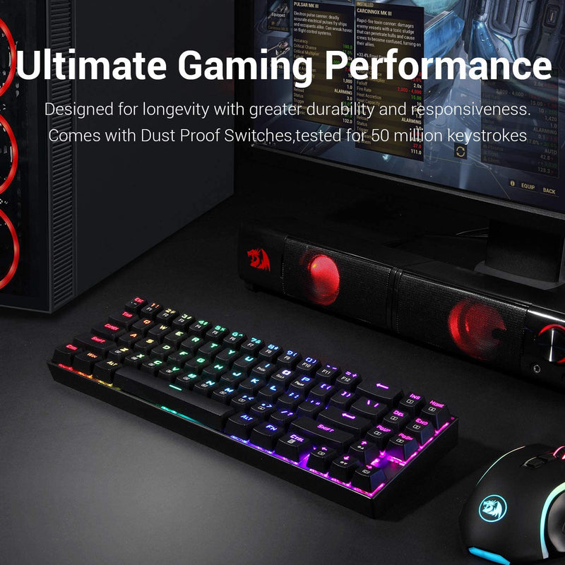 (Refurbished) DEIMOS K599 RGB Mechanical Keyboard (Red Switch)
