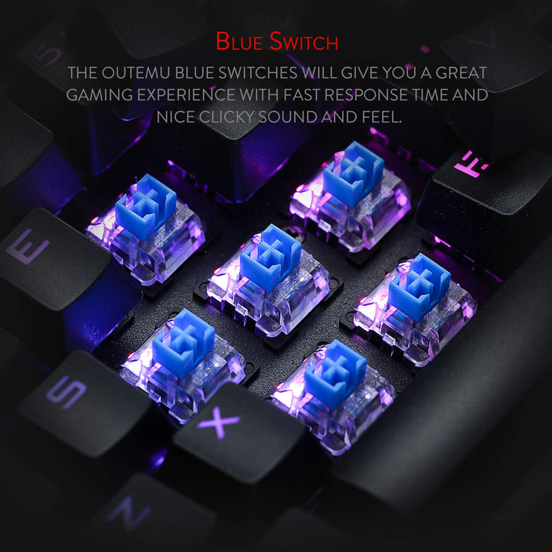 Refurbished Vata K580 - 104 Anti Ghosting Keys Wired Mechanical Keyboard (Blue Switch)