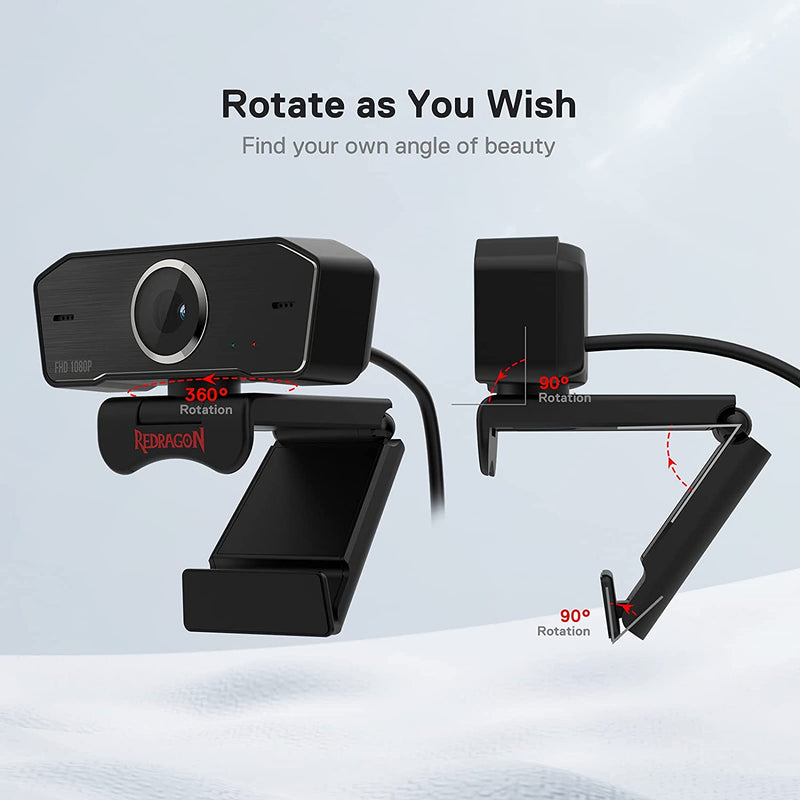 HITMAN GW800 1080P Webcam with Built-in Dual Microphone