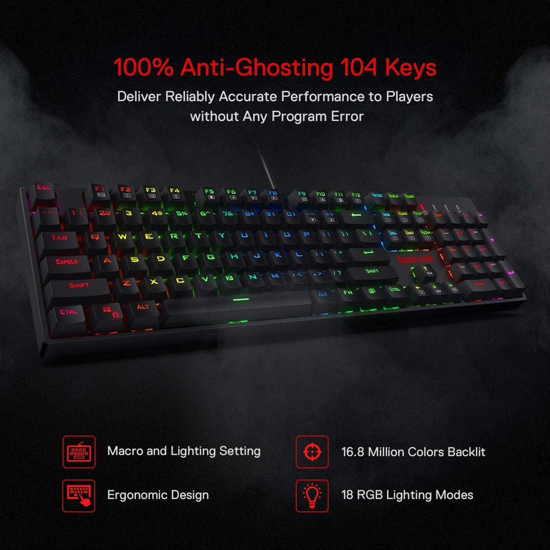 Refurbished - Surara K582 RGB Mechanical Keyboard (Blue Switch)