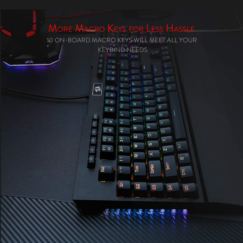 (Refurbished) BRAHMA K586 RGB Mechanical Keyboard (Red Switch)