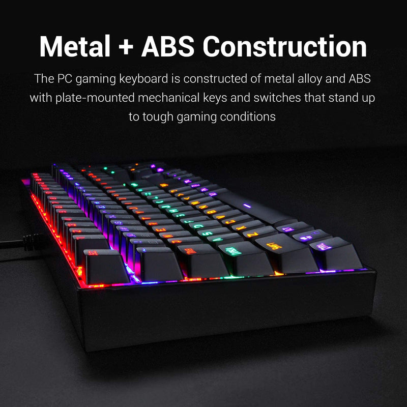 (REFURBISHED) VARA K551 - 104 WIRED MECHANICAL KEYBOARD RAINBOW BLACK (Red Switch))
