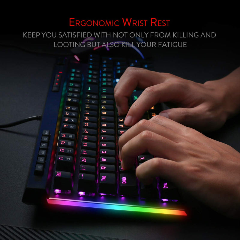 Refurbished Vata K580 - 104 Anti Ghosting Keys Wired Mechanical Keyboard (Blue Switch)