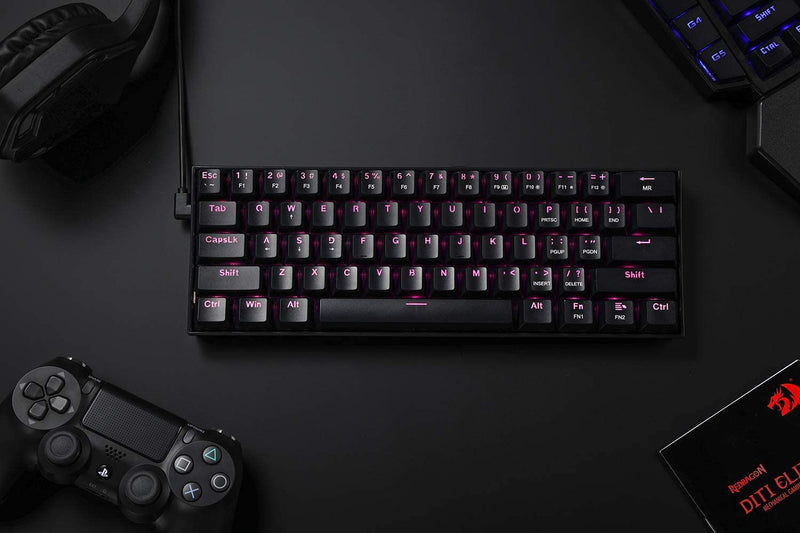 DRAGON BORN K630 - 60% Wired Mechanical Keyboard Pink LED (Brown Switch)