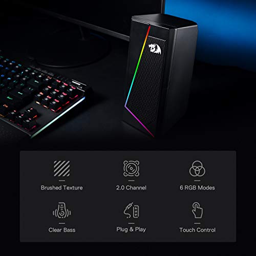 (Refurbished) ANVIL GS520 - RGB 2.0 Channel Gaming Wired Desktop Speakers
