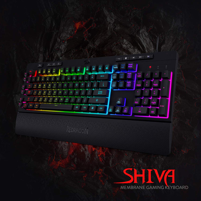 (REFURBISHED) SHIVA K512- WIRED MEMBRANE KEYBOARD RGB BLACK