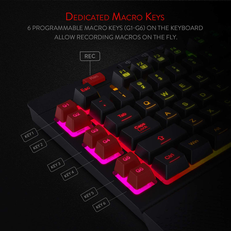 (REFURBISHED) SHIVA K512- WIRED MEMBRANE KEYBOARD RGB BLACK