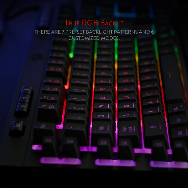 (REFURBISHED) SHIVA K512- WIRED MEMBRANE KEYBOARD RGB BLACK