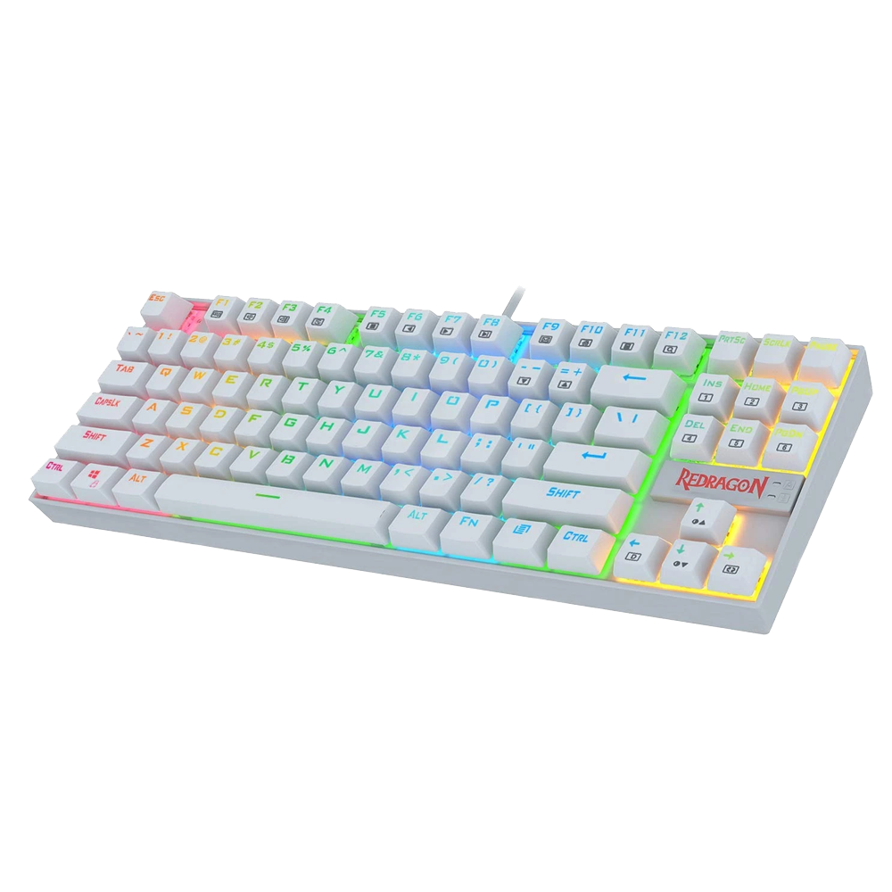 Refurbished- KUMARA K552 - TKL WIRED MECHNICAL KEYBAORD RGB WHITE (Blue Switch)