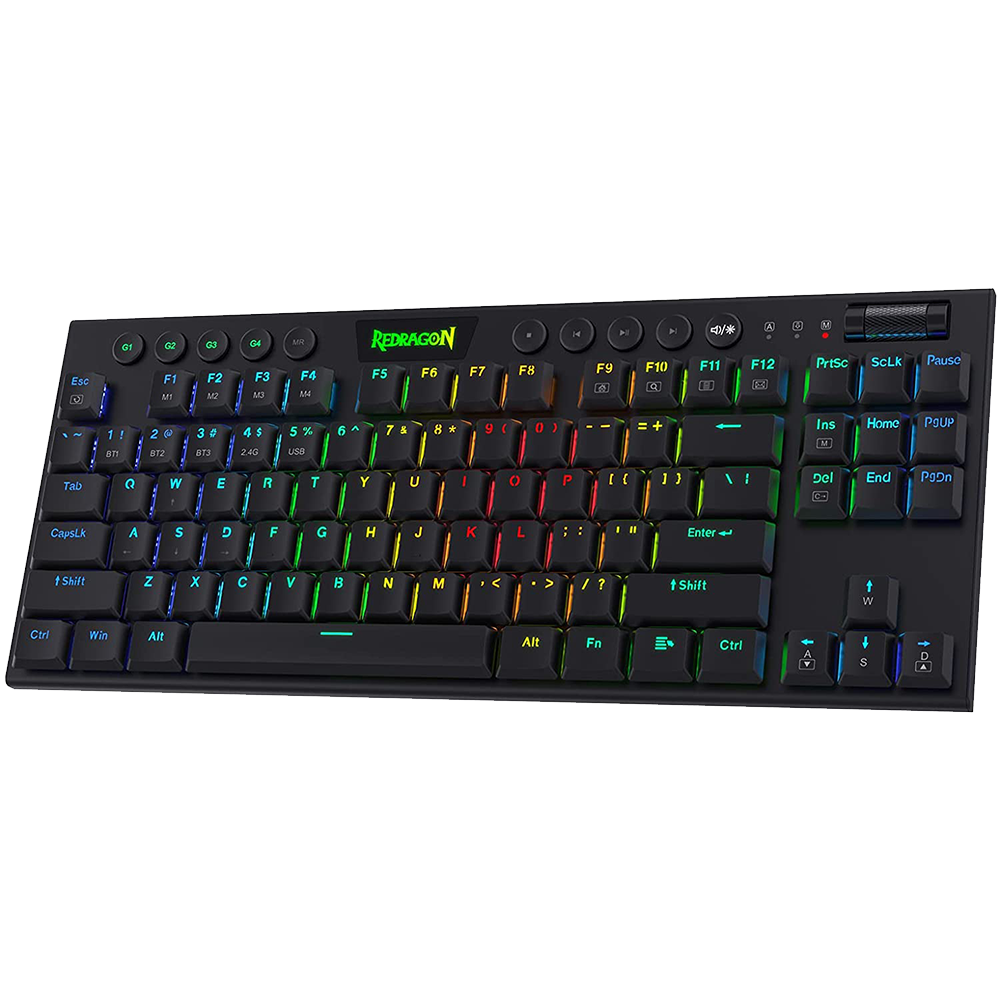 Horus K621 PRO Tkl Wired+2.4G+BT Mechanical Keyboard Black (Red Switch)