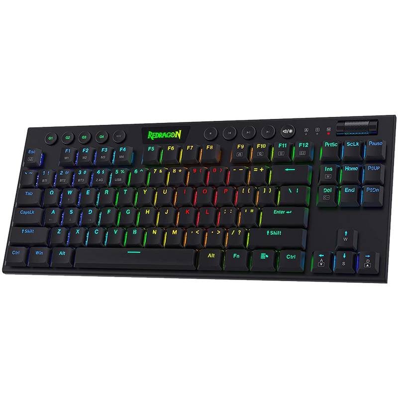 (Refurbished) HORUS K621 TKL Wired+2.4G+BT MECHANICAL KEYBOARD (RED SWITCH)